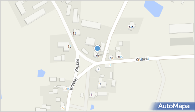 Kruszki, Kruszki, 55, mapa Kruszki