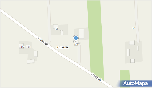 Krusznik, Krusznik, 17a, mapa Krusznik