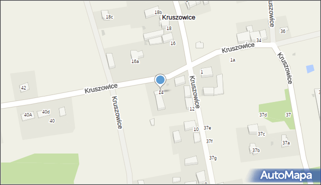 Kruszowice, Kruszowice, 14, mapa Kruszowice