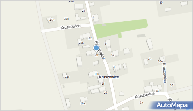 Kruszowice, Kruszowice, 20, mapa Kruszowice