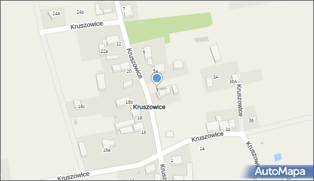 Kruszowice, Kruszowice, 3, mapa Kruszowice