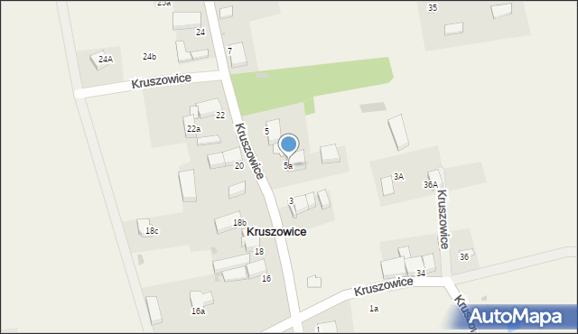 Kruszowice, Kruszowice, 5a, mapa Kruszowice