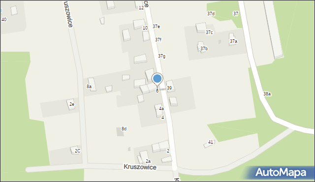 Kruszowice, Kruszowice, 6, mapa Kruszowice