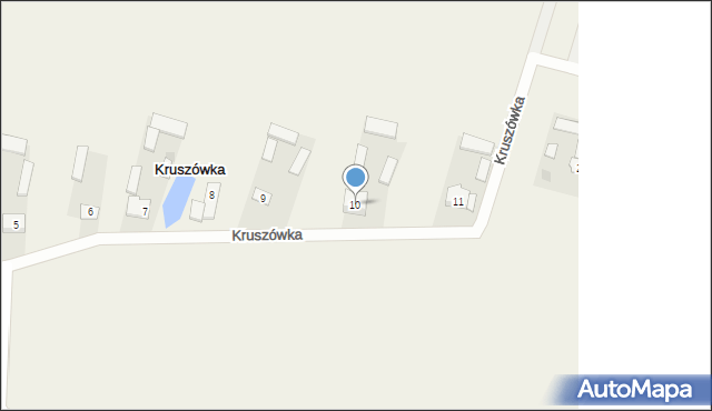 Kruszówka, Kruszówka, 10, mapa Kruszówka