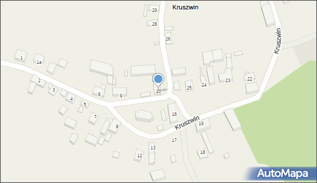 Kruszwin, Kruszwin, 10, mapa Kruszwin