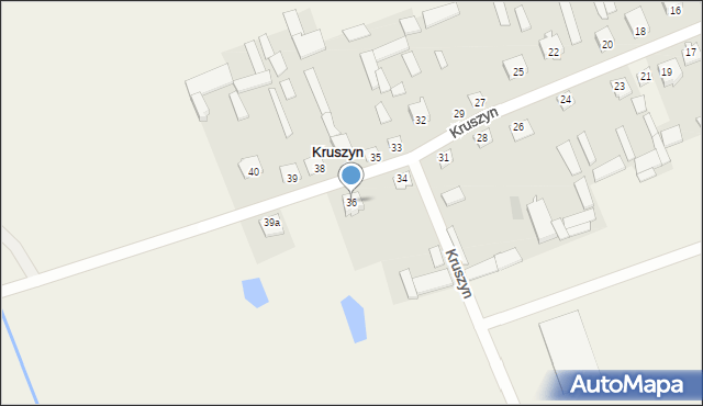 Kruszyn, Kruszyn, 36, mapa Kruszyn