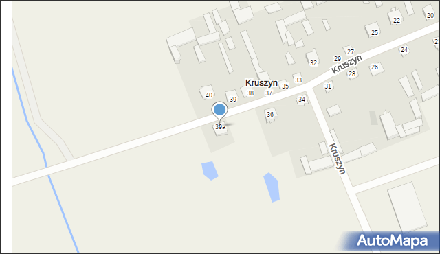 Kruszyn, Kruszyn, 39a, mapa Kruszyn