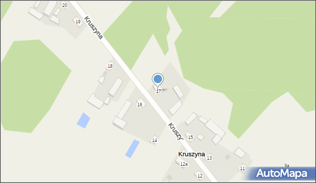 Kruszyna, Kruszyna, 17, mapa Kruszyna