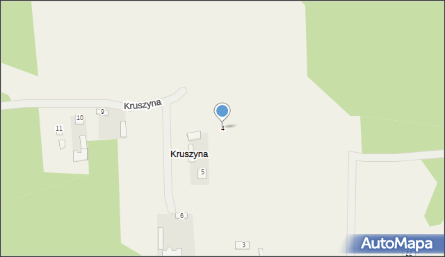 Kruszyna, Kruszyna, 4, mapa Kruszyna