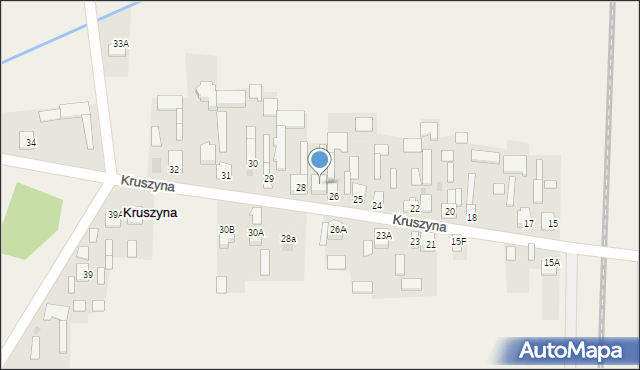 Kruszyna, Kruszyna, 27A, mapa Kruszyna
