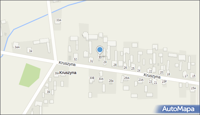 Kruszyna, Kruszyna, 30, mapa Kruszyna