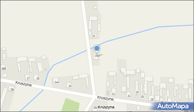 Kruszyna, Kruszyna, 33A, mapa Kruszyna