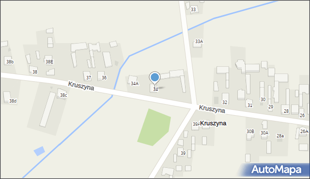 Kruszyna, Kruszyna, 34, mapa Kruszyna