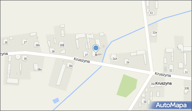 Kruszyna, Kruszyna, 36, mapa Kruszyna