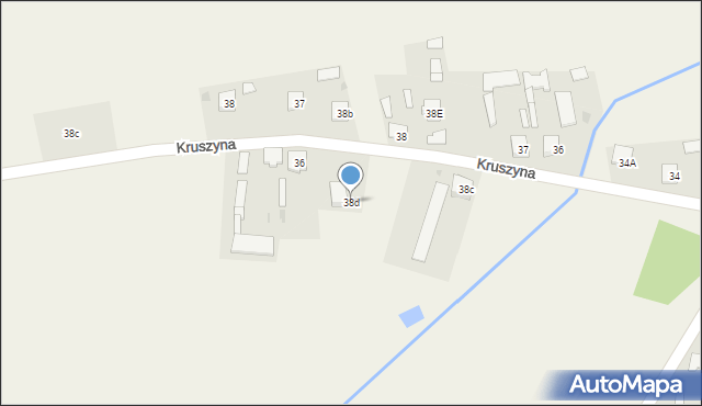 Kruszyna, Kruszyna, 38d, mapa Kruszyna
