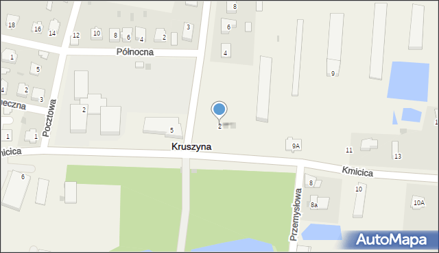 Kruszyna, Króla Jana III Sobieskiego, 2, mapa Kruszyna