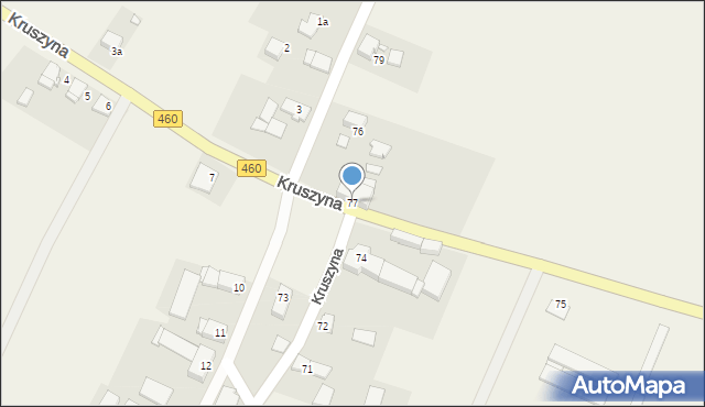 Kruszyna, Kruszyna, 77, mapa Kruszyna