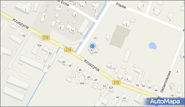 Kruszyna, Kruszyna, 1a, mapa Kruszyna