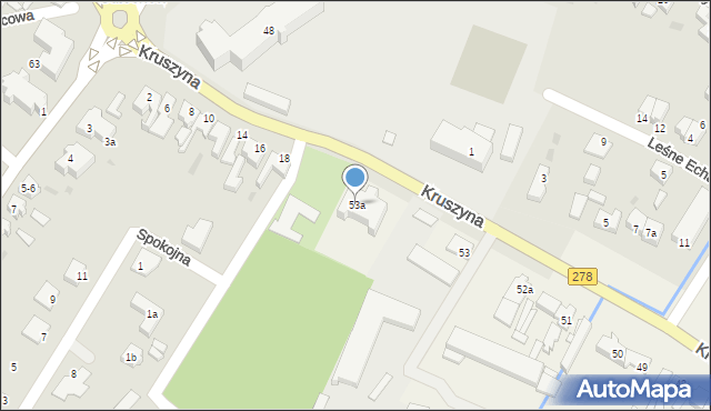 Kruszyna, Kruszyna, 53a, mapa Kruszyna