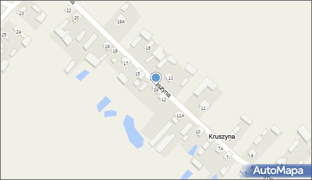 Kruszyna, Kruszyna, 14, mapa Kruszyna