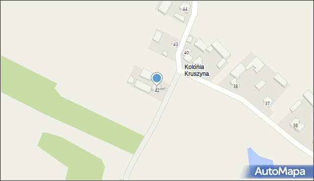 Kruszyna, Kruszyna, 42, mapa Kruszyna