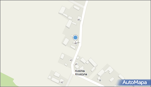 Kruszyna, Kruszyna, 44, mapa Kruszyna