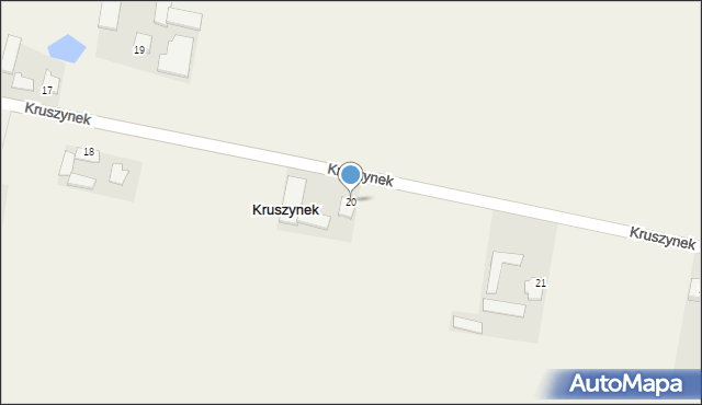 Kruszynek, Kruszynek, 20, mapa Kruszynek