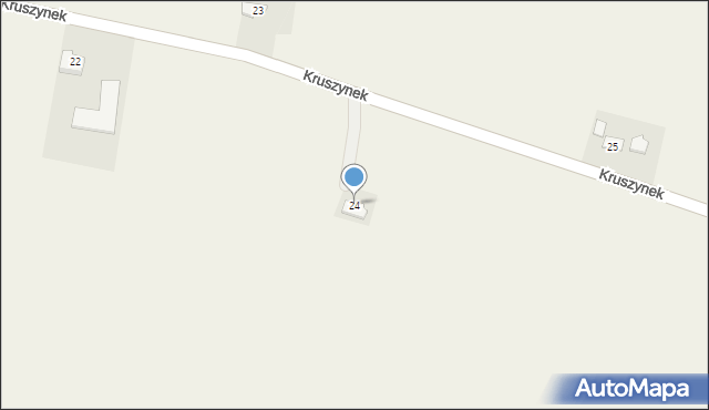 Kruszynek, Kruszynek, 24, mapa Kruszynek