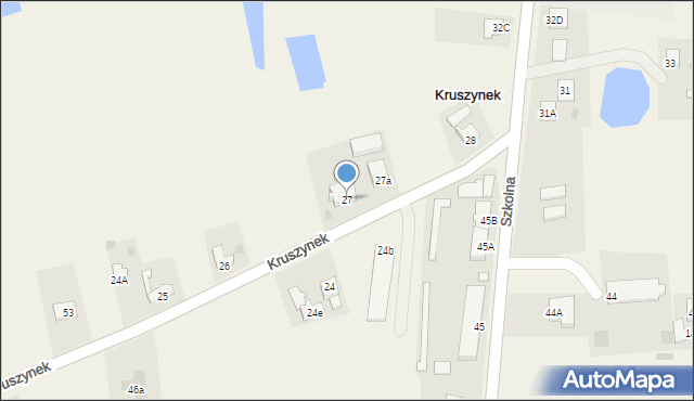 Kruszynek, Kruszynek, 27, mapa Kruszynek