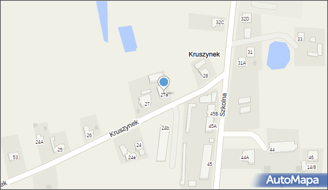 Kruszynek, Kruszynek, 27a, mapa Kruszynek