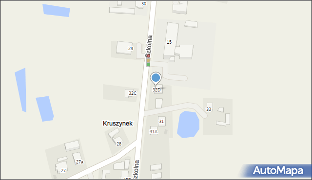 Kruszynek, Kruszynek, 32D, mapa Kruszynek