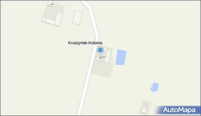 Kruszynek-Kolonia, Kruszynek-Kolonia, 13, mapa Kruszynek-Kolonia