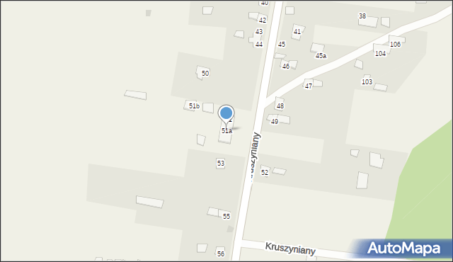 Kruszyniany, Kruszyniany, 51a, mapa Kruszyniany