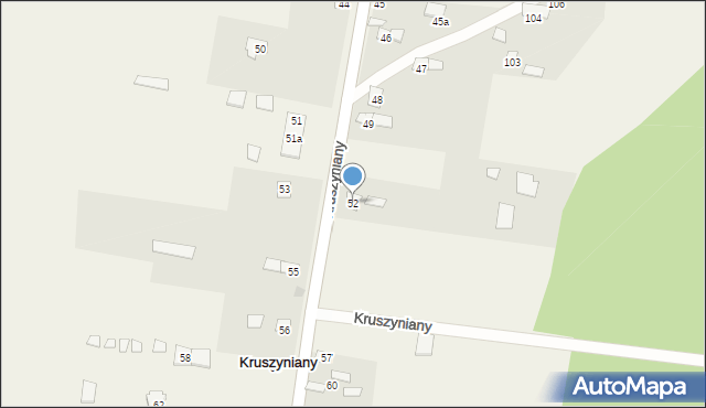 Kruszyniany, Kruszyniany, 52, mapa Kruszyniany