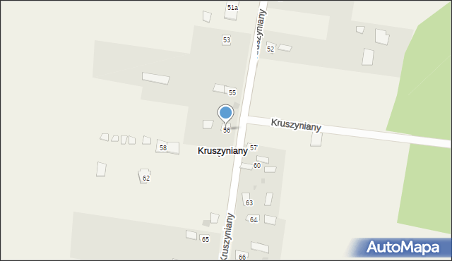 Kruszyniany, Kruszyniany, 56, mapa Kruszyniany