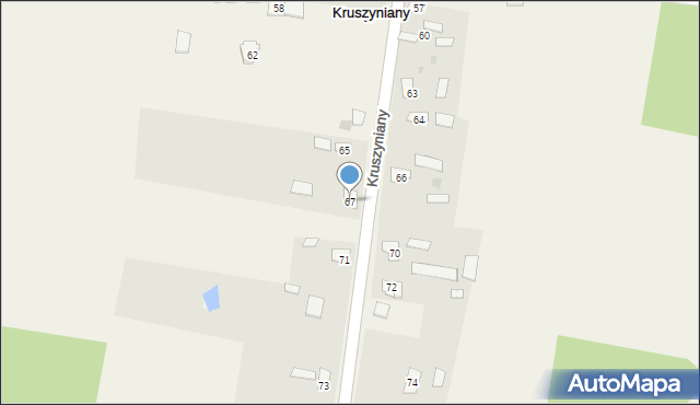 Kruszyniany, Kruszyniany, 67, mapa Kruszyniany