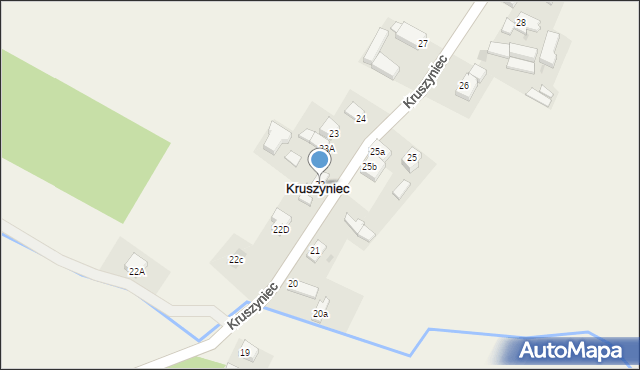 Kruszyniec, Kruszyniec, 22, mapa Kruszyniec