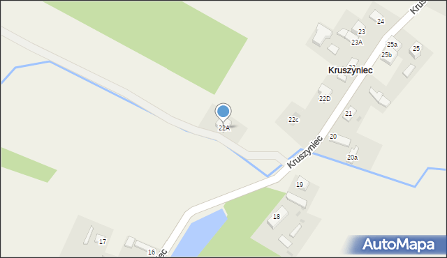 Kruszyniec, Kruszyniec, 22A, mapa Kruszyniec