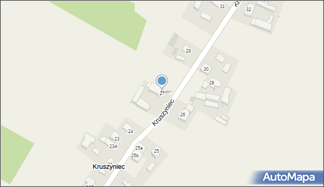 Kruszyniec, Kruszyniec, 27, mapa Kruszyniec