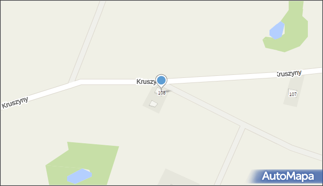 Kruszyny, Kruszyny, 108, mapa Kruszyny