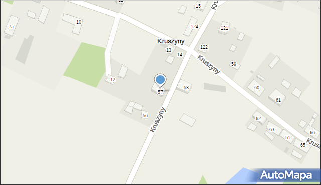 Kruszyny, Kruszyny, 57, mapa Kruszyny