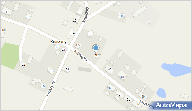 Kruszyny, Kruszyny, 59, mapa Kruszyny