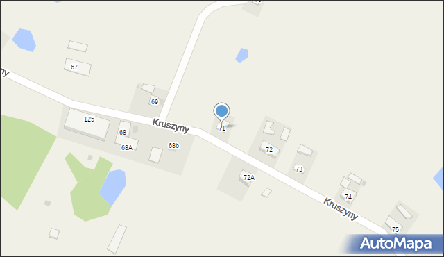 Kruszyny, Kruszyny, 71, mapa Kruszyny