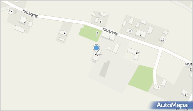 Kruszyny, Kruszyny, 7a, mapa Kruszyny