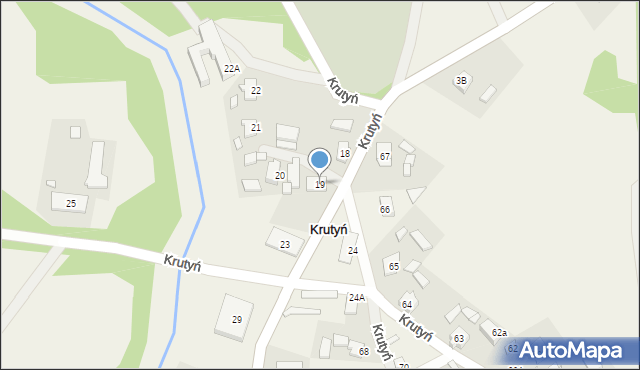 Krutyń, Krutyń, 19, mapa Krutyń