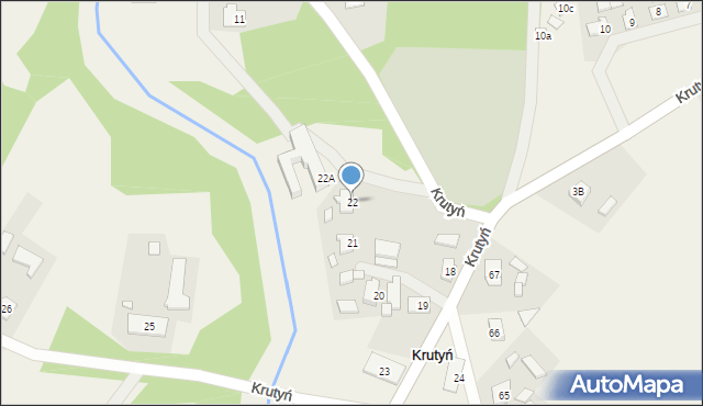 Krutyń, Krutyń, 22, mapa Krutyń