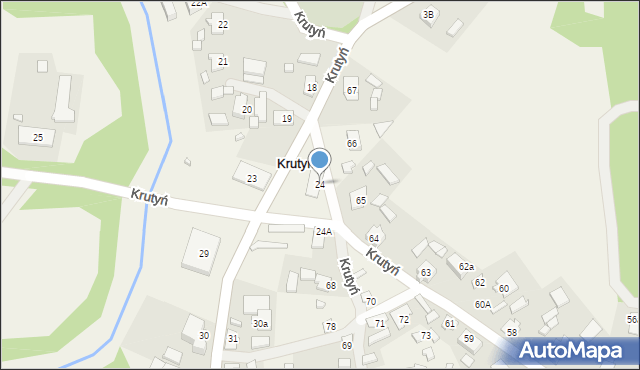 Krutyń, Krutyń, 24, mapa Krutyń