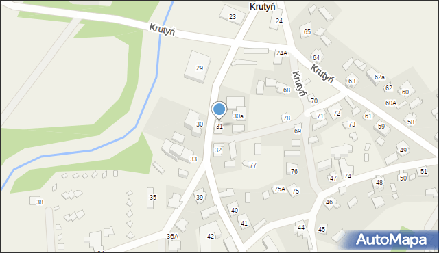 Krutyń, Krutyń, 31, mapa Krutyń