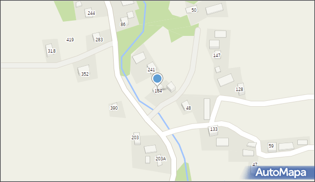 Krużlowa Wyżna, Krużlowa Wyżna, 184, mapa Krużlowa Wyżna