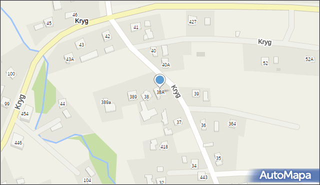 Kryg, Kryg, 38A, mapa Kryg